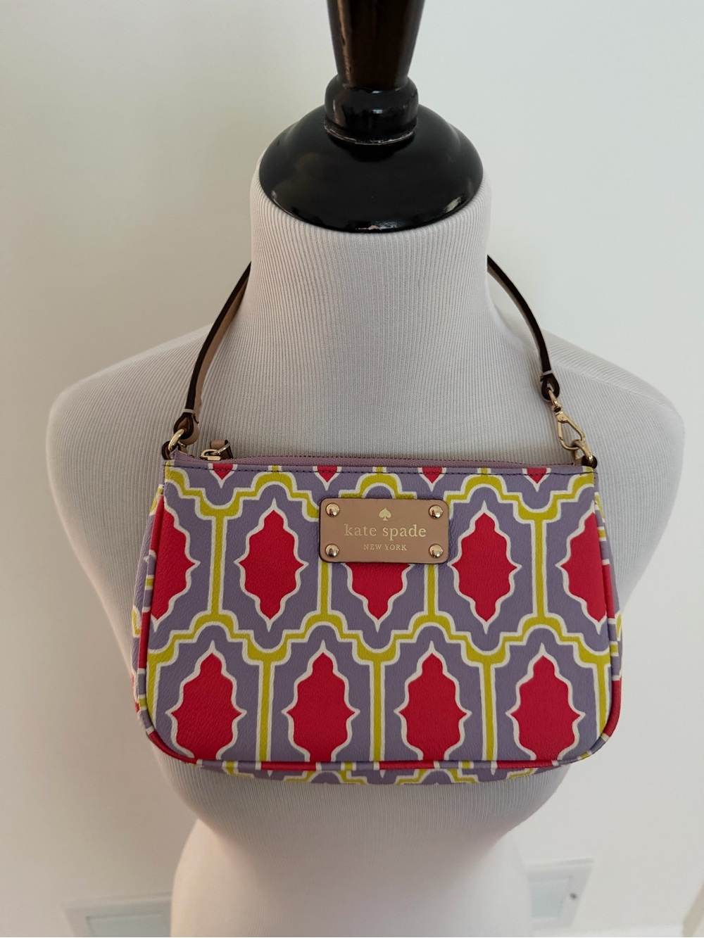 kate spade Multicolor Geometric Shoulder Bag - Red, Purple & Yellow